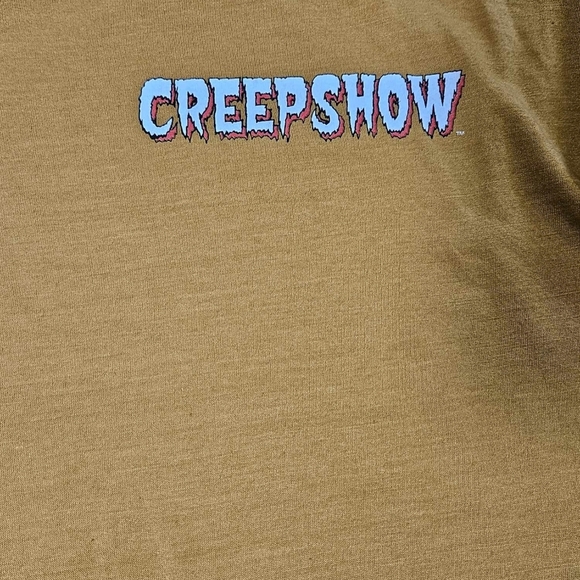 Creepshow T-Shirt Mens Halloween Horror Fall Mustard Color Retro Inspired Tee - Picture 3 of 8